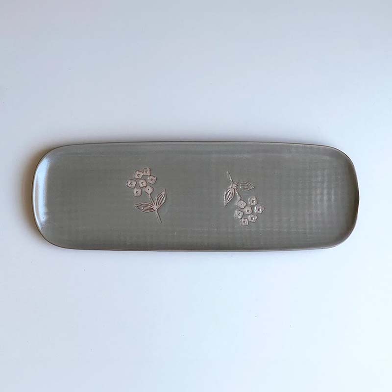 wanohana サンマ皿　灰